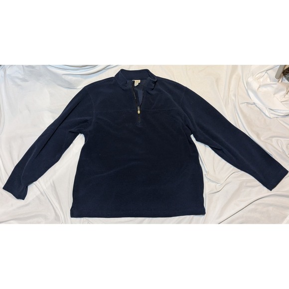 L.L. Bean Other - L.L. Bean Men's Blue 1/4 Zip Waffle Knit Long Sleeve Sweater Size Large-Reg